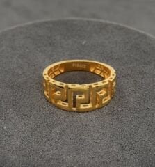 22 AYAR ALTIN GREEK KEY YÜZÜK