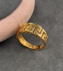 22 AYAR ALTIN GREEK KEY YÜZÜK