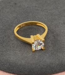 22 AYAR ALTIN TEKTAŞ YÜZÜK