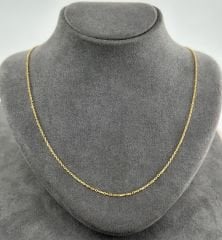 22 AYAR ALTIN HAYALET ZİNCİR 45 CM UZUNLUK