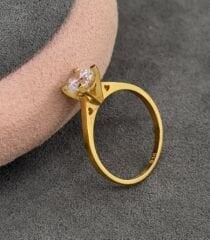 22 AYAR ALTIN TEKTAŞ YÜZÜK