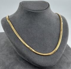 22 AYAR ALTIN İTALYAN HASIR EZME ZİNCİR 55 CM UZUNLUK
