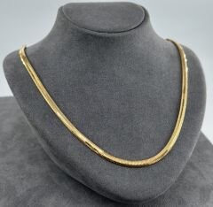 22 AYAR ALTIN İTALYAN HASIR EZME ZİNCİR 55 CM UZUNLUK